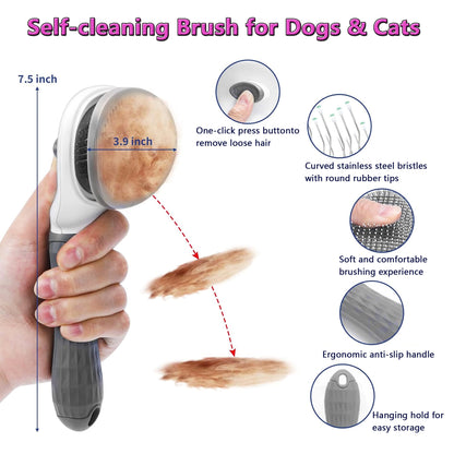 7 Pcs Cat Dog Brush Grooming Kits, Best Combo Brush for Dogs Cats