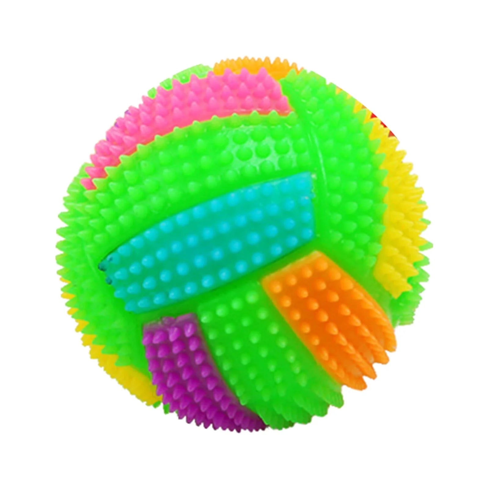 Squeaky Dog Toys LED Flashing Light up Color Changing Sound Bouncing Funny Pet Dogs Ball Toy