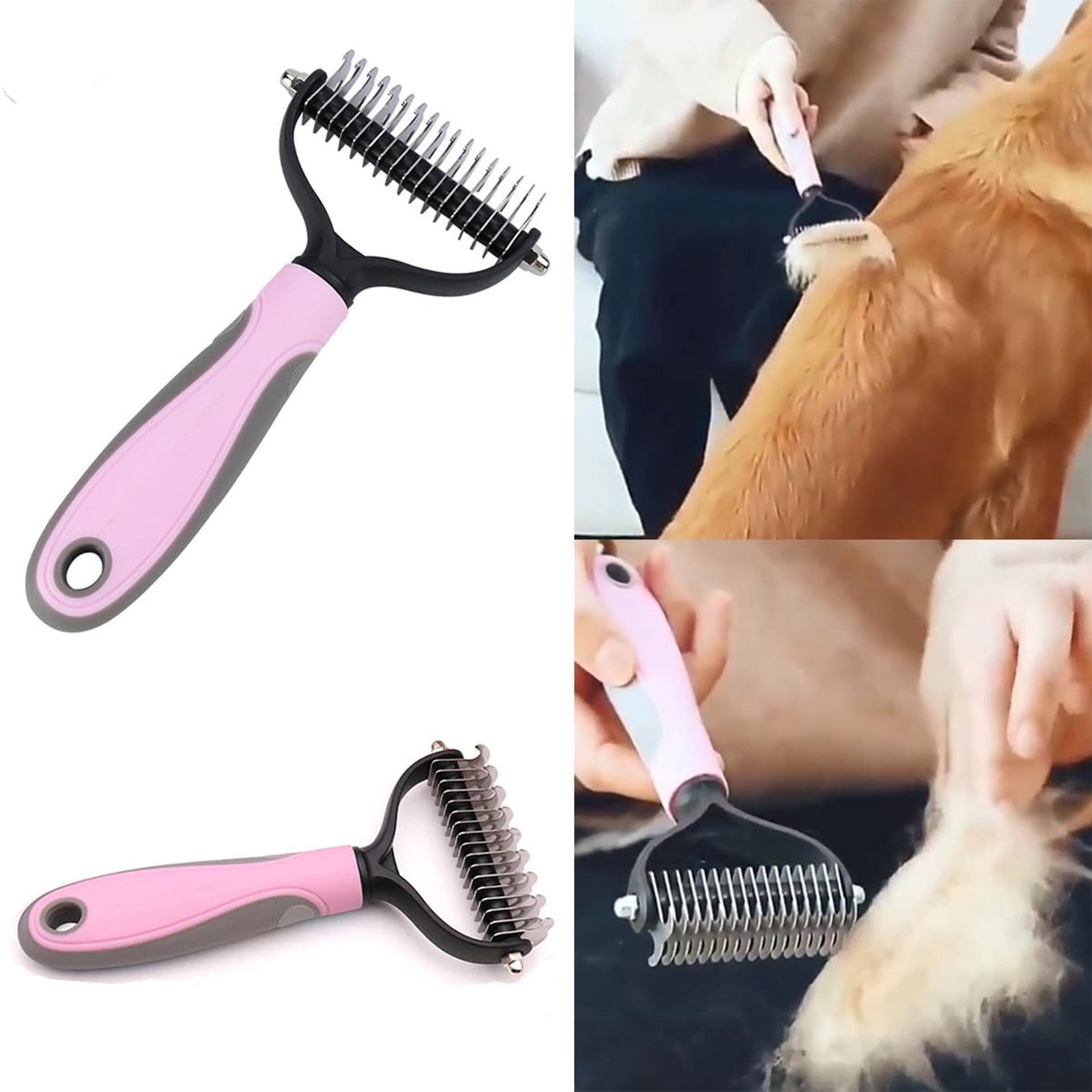 7 Pcs Cat Dog Brush Grooming Kits, Best Combo Brush for Dogs Cats