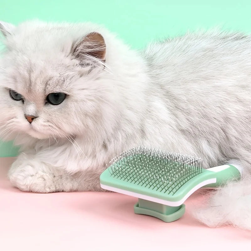 FurEase™ – Gentle Deshedding Brush for Dogs & Cats